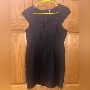 Free People Black Denim Style Mini Dress